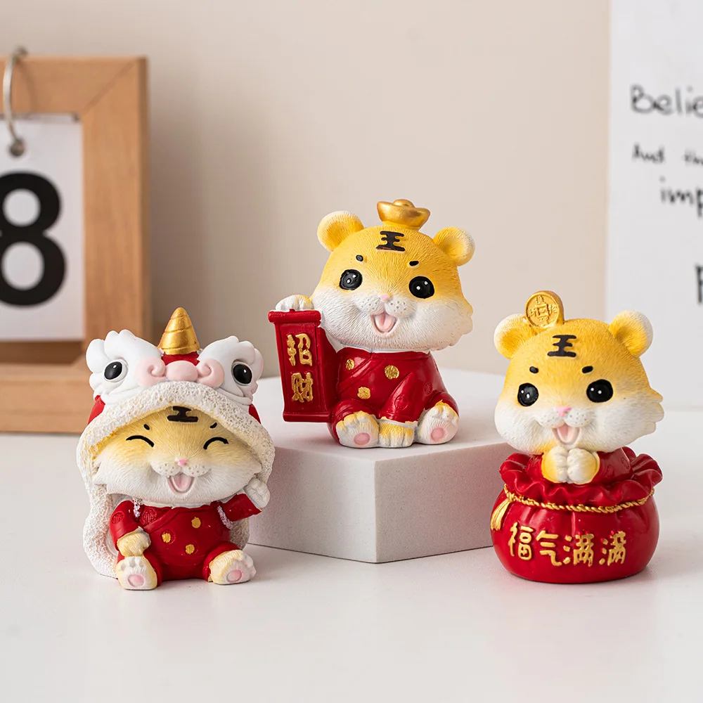 

Abstract modern art resin decoration accessories lucky tiger ornaments