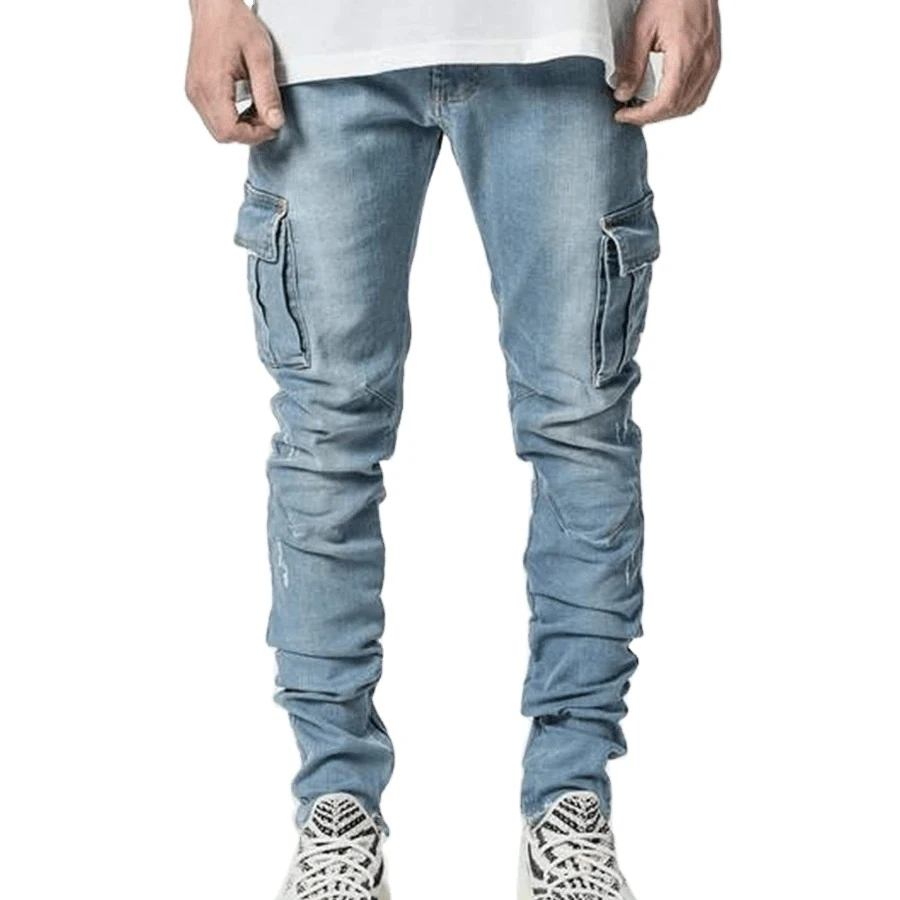 

Autumn design mid waist straight ruched side pockets factory wholesale casual cargo pants men's, As picture or customized