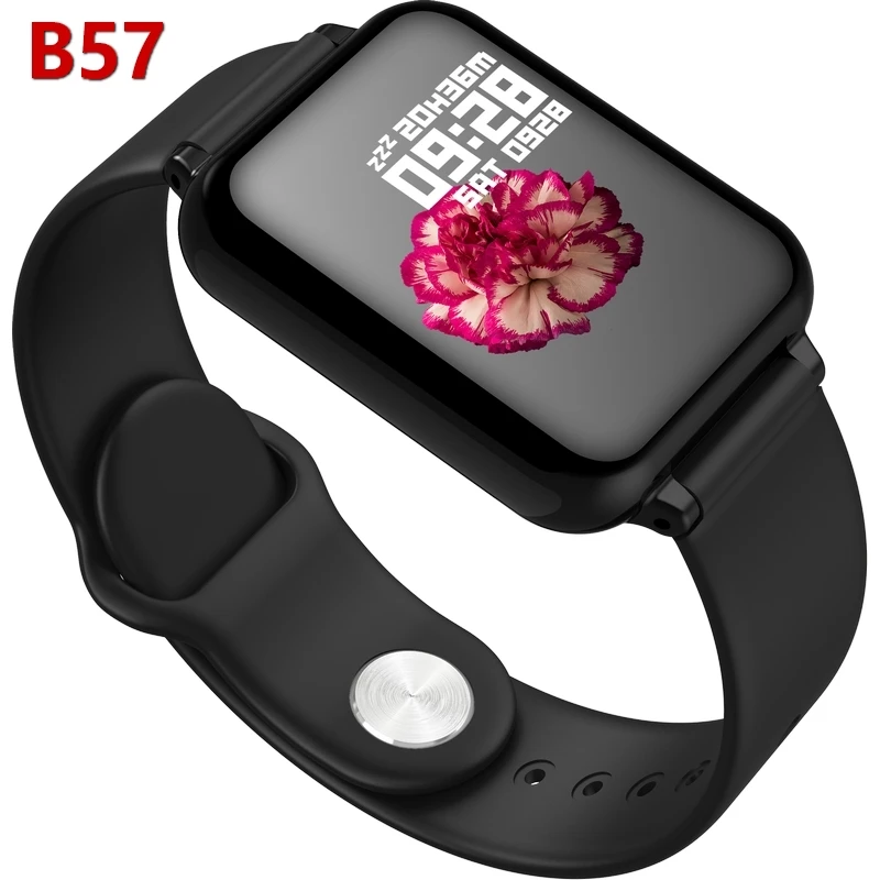 

B57 Smart watches Waterproof Sports for phone Smartwatch Heart Rate Monitor Blood Pressure Functions For Women men kid, Black, pink, white,blue,red