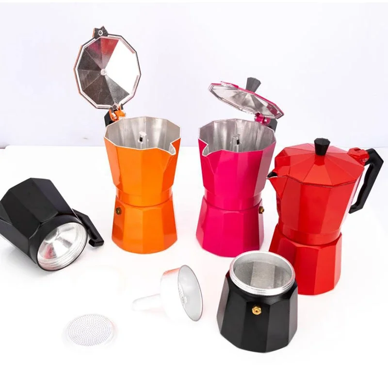 

New Product Ideas 2020 Wholesale Eco friendly Kitchen Gadgets Aluminum Mini Stovetop Espresso Moka Pot Tea Coffee Maker