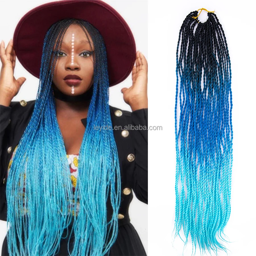 

AliLeader Colorful Twisted 2x Crochet Braids Hair Extensions Synthetic Senegalese Twist Crochet Braids Hair Attachment, 36 colors can be available