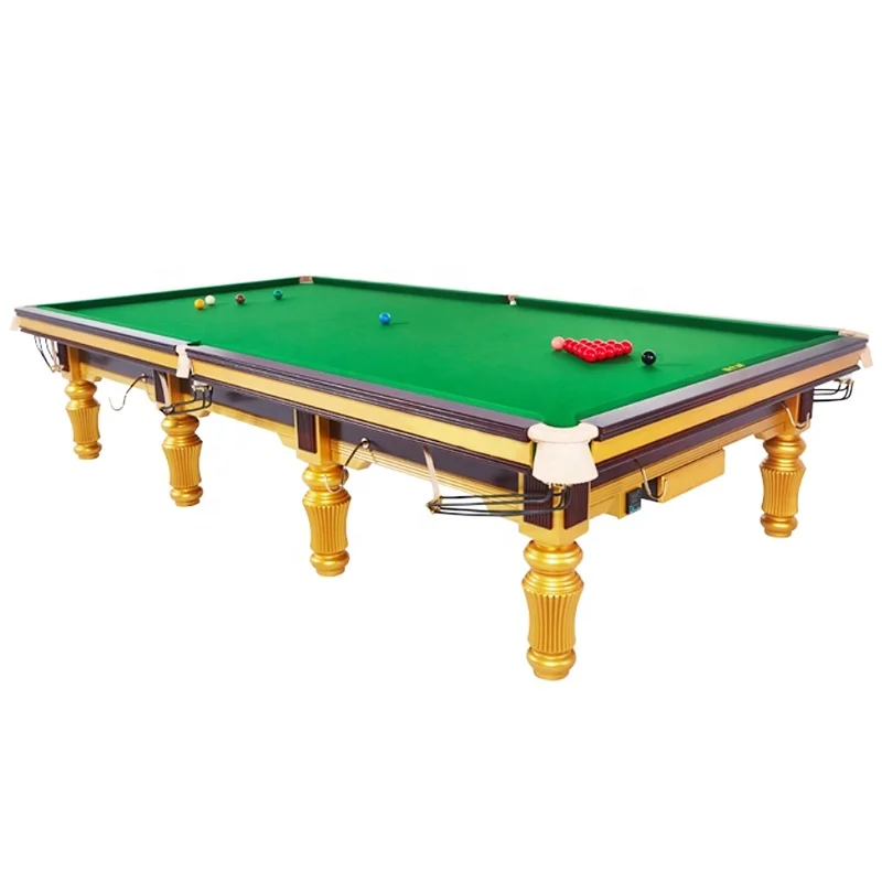 

World tournament standard full size steel cushion 12ft snooker table with heater