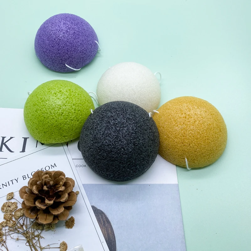 

Organic Vegetable Fiber Korea Konjac Face Sponge Carton Box Dropshipping, Multiple colors available