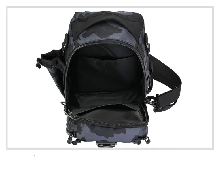 2020 new  single shoulder multifunctional tactical camouflage outdoor bag travel sports large capacity backpack chest bag men