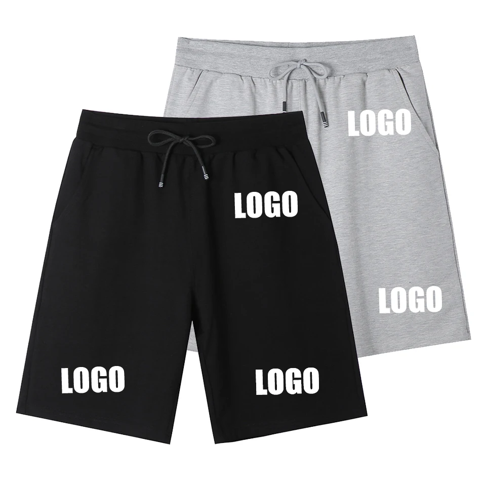 

Custom Logo and Printing Blank Summer Men's Shorts Men Casual Streetwear Knitted 100% Cotton Jogger GYM Shorts Men Clothes, As above show