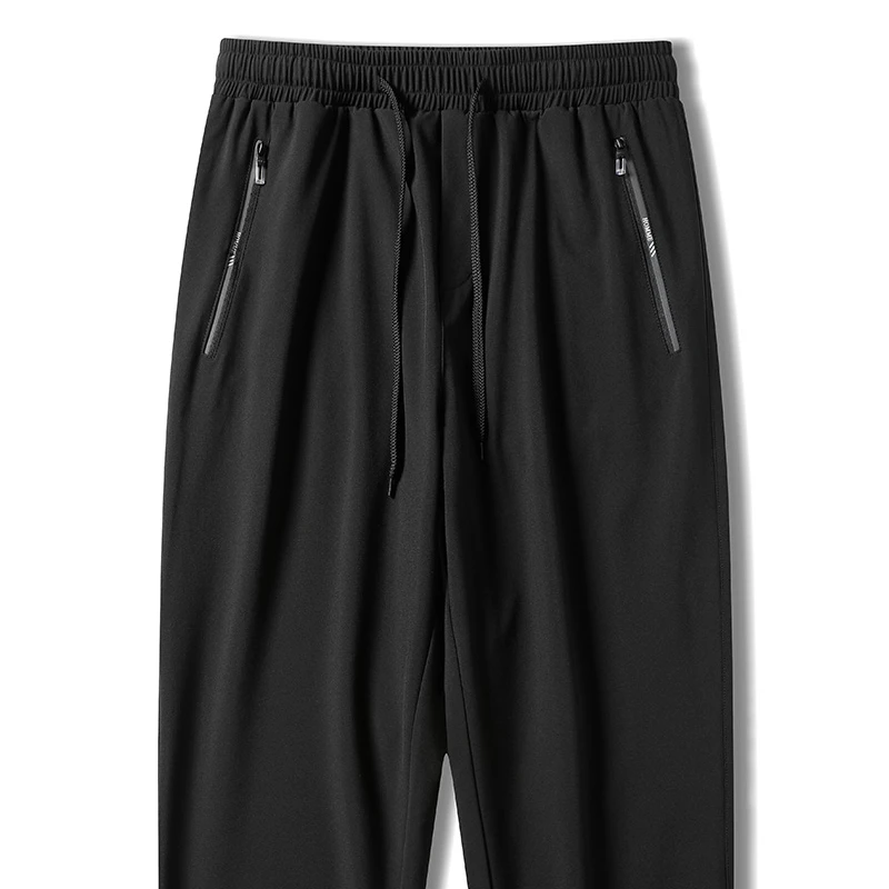 

Men Sportswear Black Jogger Pants Male Zip Pockets jogging pants men