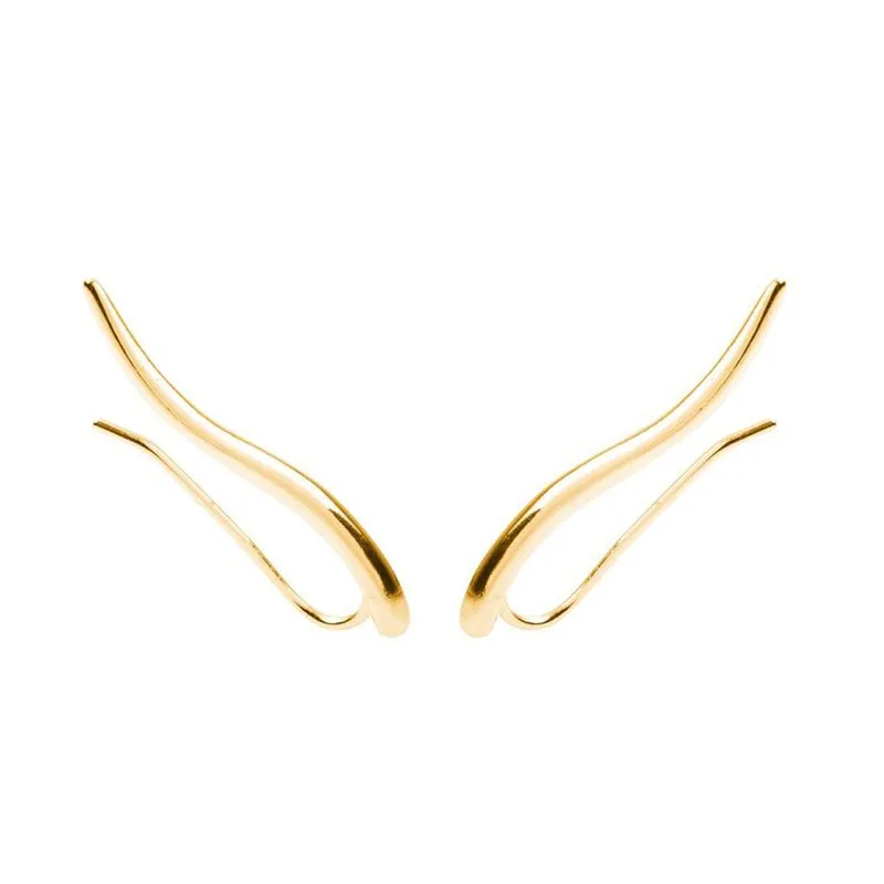 S925 sterling silver ear buckle minimalist line ear hook earrings