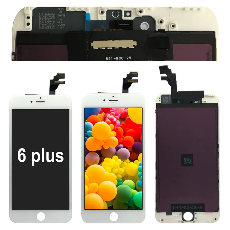 

Mobile phone lcd for iphone 6plus lcd display touch assembly screen, Black/white