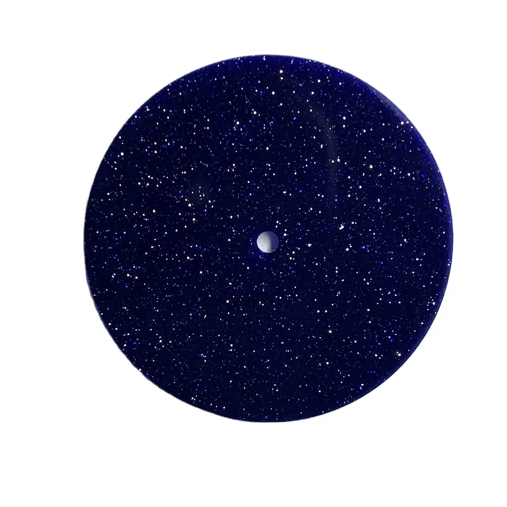 

HQ GEMS Natural Blue Sandstone 33.7mmx0.4mm Aventurine Dial Fashion Watch Making, Black.red. yellow. green