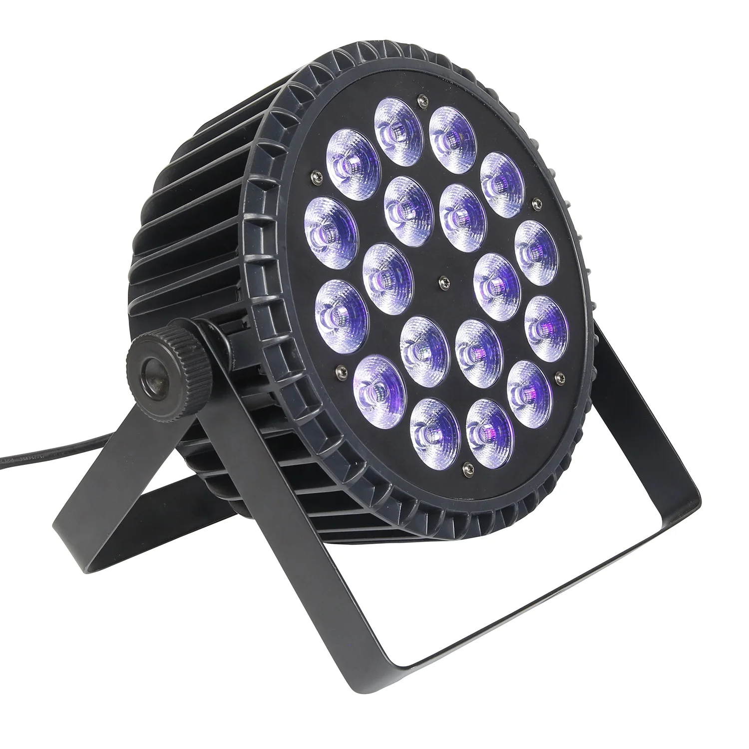 DMX Spot Wash Flat Par Can RGBWA+UV 6in1 18pcs 18W Slim LED Par Light Luces For Stage Wedding Club DJ Disco