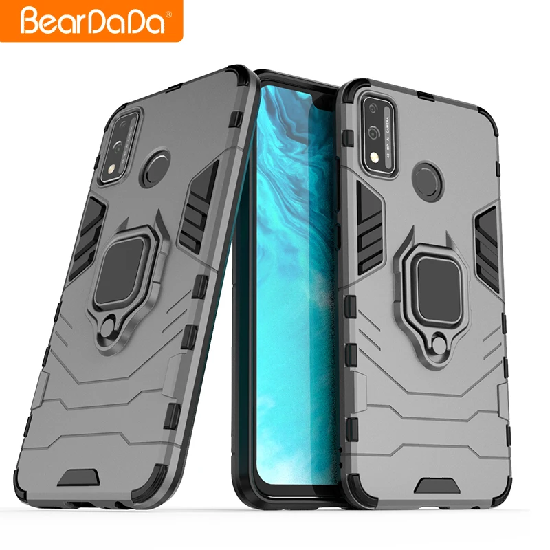 

2021 Guangzhou Beardada case Kickstand PC+TPU Car Magnetic Ring Holder cases for Huawei 9X Lite Cover