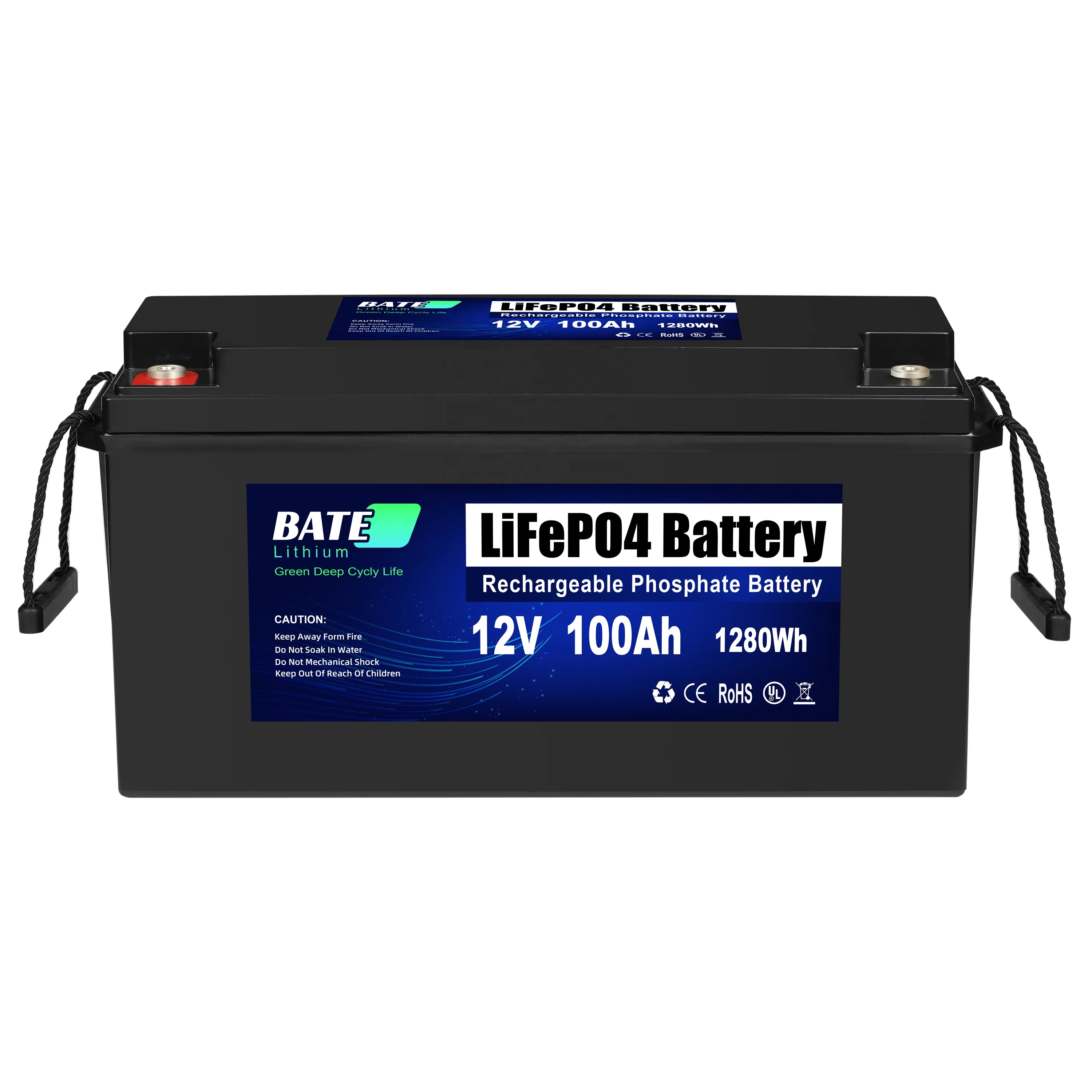 

Stock 12V 100Ah Deep Cycle Lthium Iron Phosphate Battery Lifepo4 100Ah