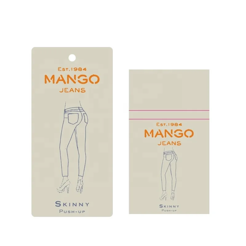 

China factory high quality  logo printed paper hang tag for dress, Customized color
