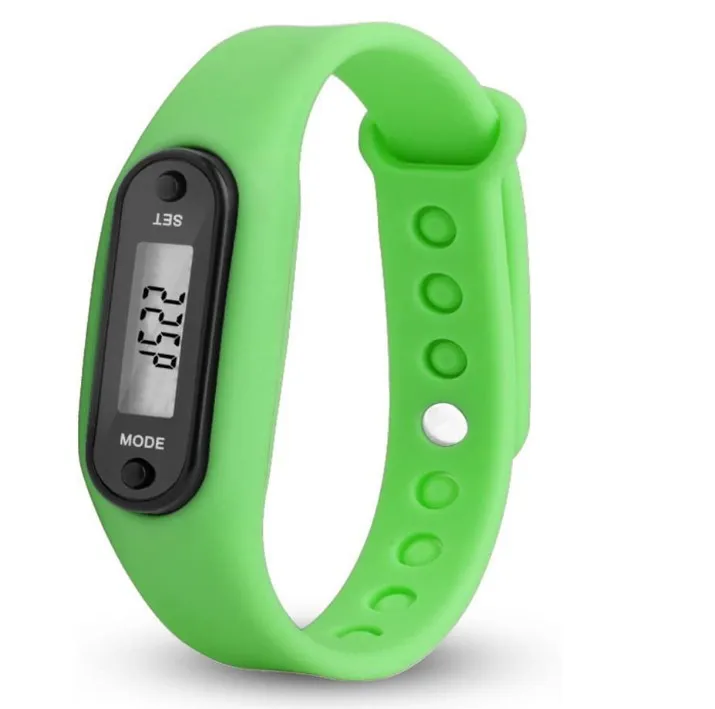 
Stylish Colorful Run Step Walk Watch Waterproof Silicone Pedometer Bracelet Replacement WristBand with Buckle for Kids Women Men 