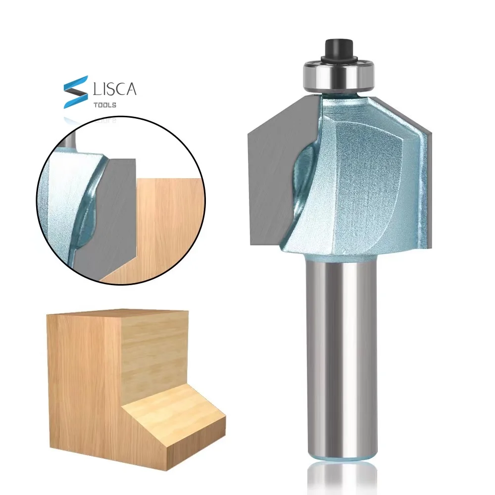 L-N318 31 Degree Chamfer Router Bit High Edge Forming Bevel Woodworking Milling Cutter R Bit 8mm Shank 12.7mm Shank