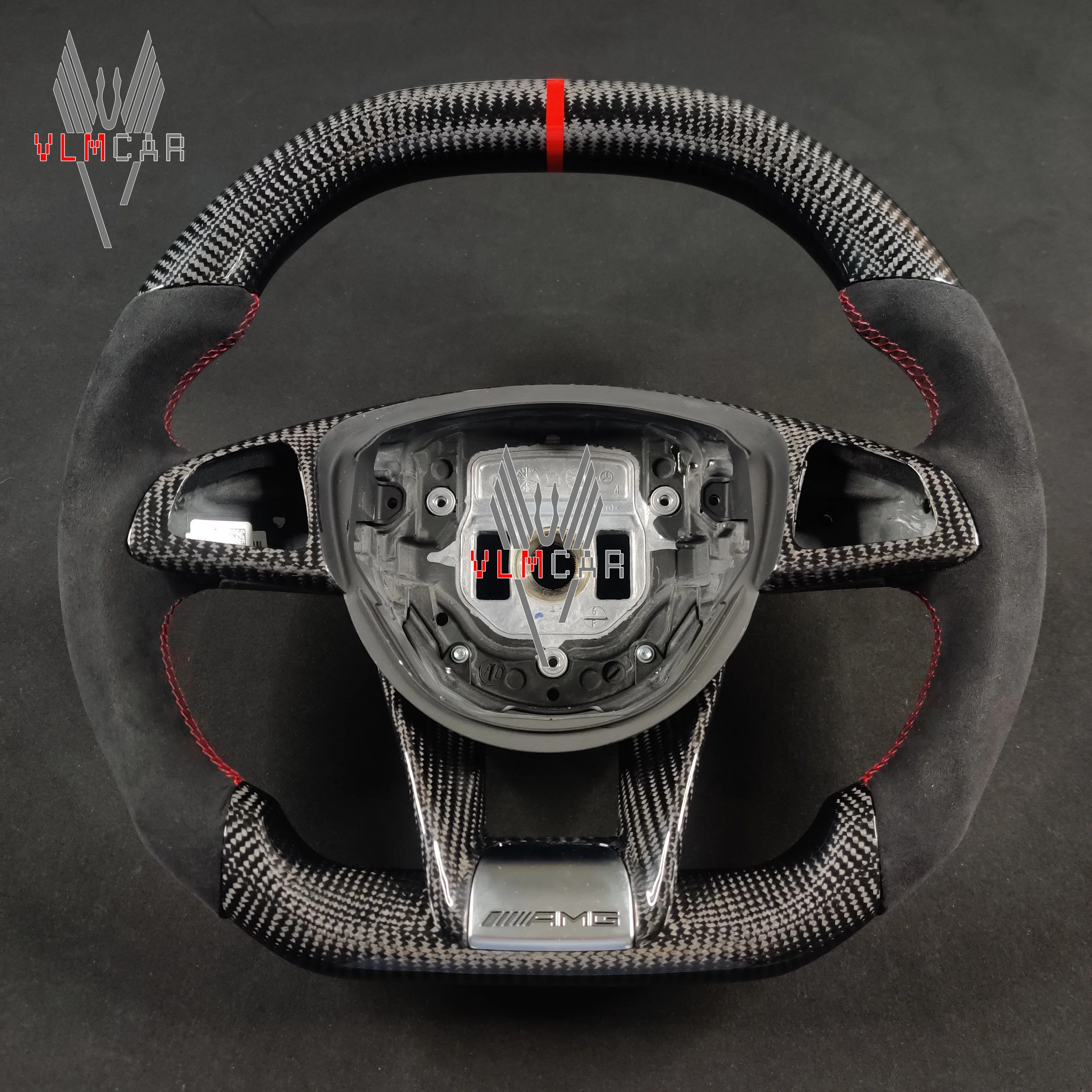 

Private custom carbon fiber steering wheel for Mercedes-Benz w205 W213 CLA GLA A45 amg/Available for all car models, Black