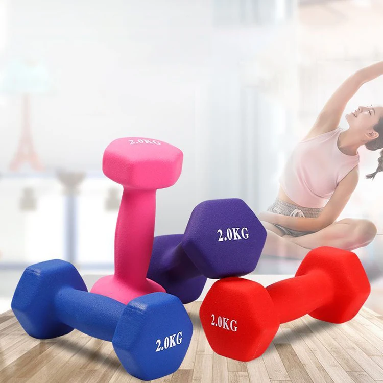 

Body Fitness 10Kg Hex Small Wieghts Dumbbell Set, Red,blue,pink,purple