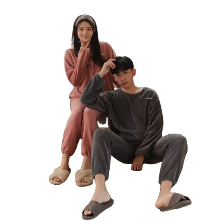 

800g Upgraded Fairy Warm-up Suit 2.0 Couples Pajama Autumn/winter Coral velvet casual home wear for men and women