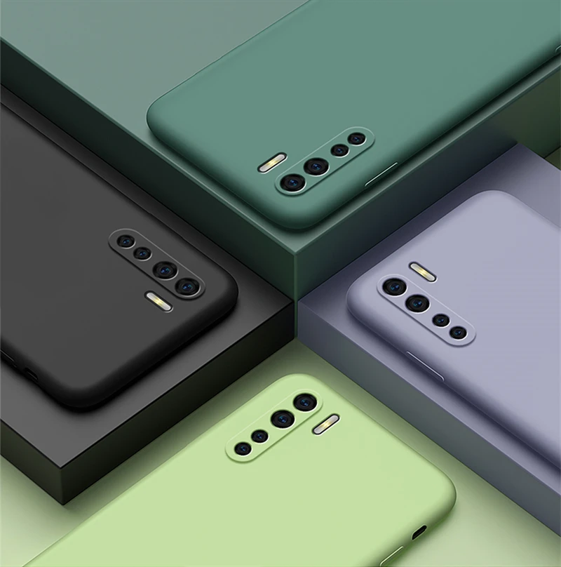 

For Oneplus Nord Case,HOCAYU Smooth Soft Camera Protection Silicone Phone Case Back Cover For 1+Nord Kes, Black,green,blue,gray,matcha green
