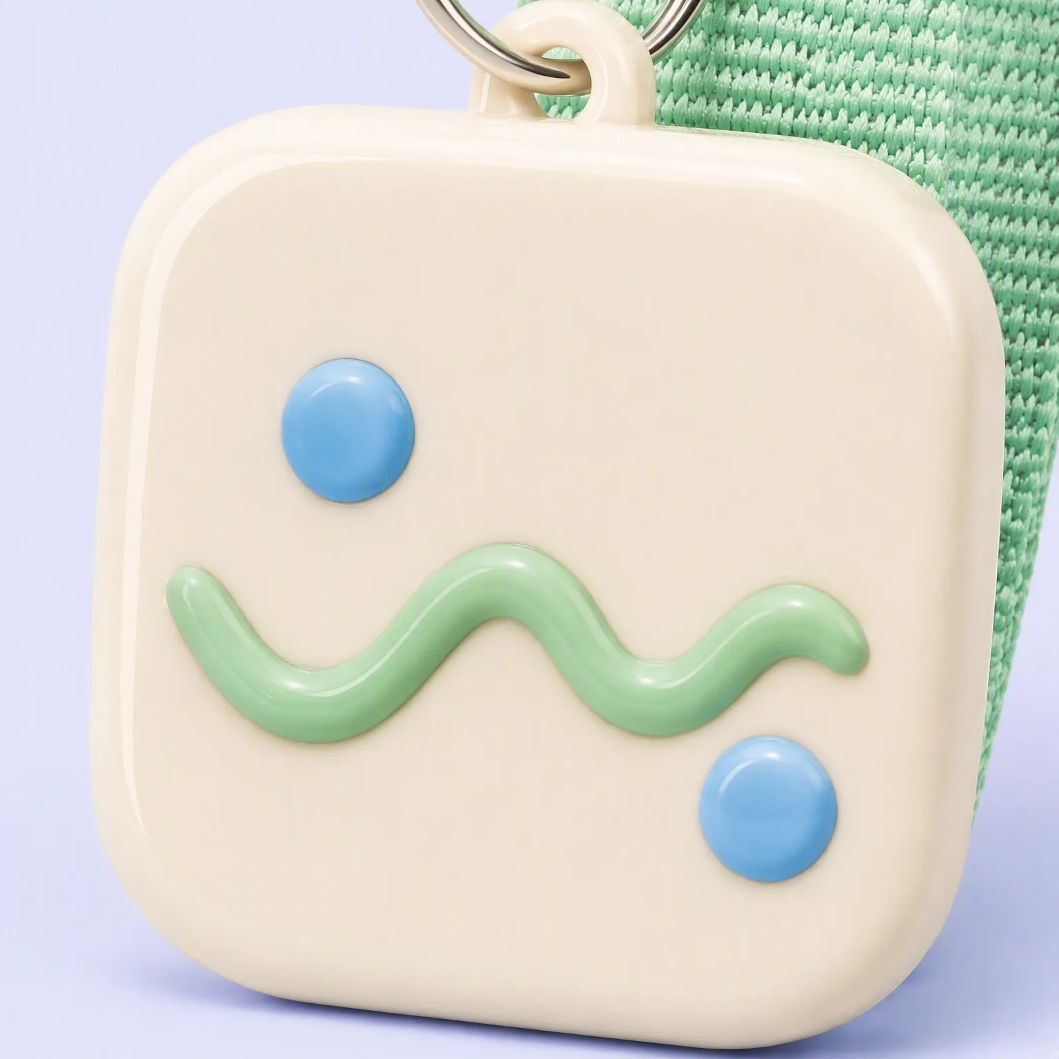 Soft PVC badge - wave pattern close-up