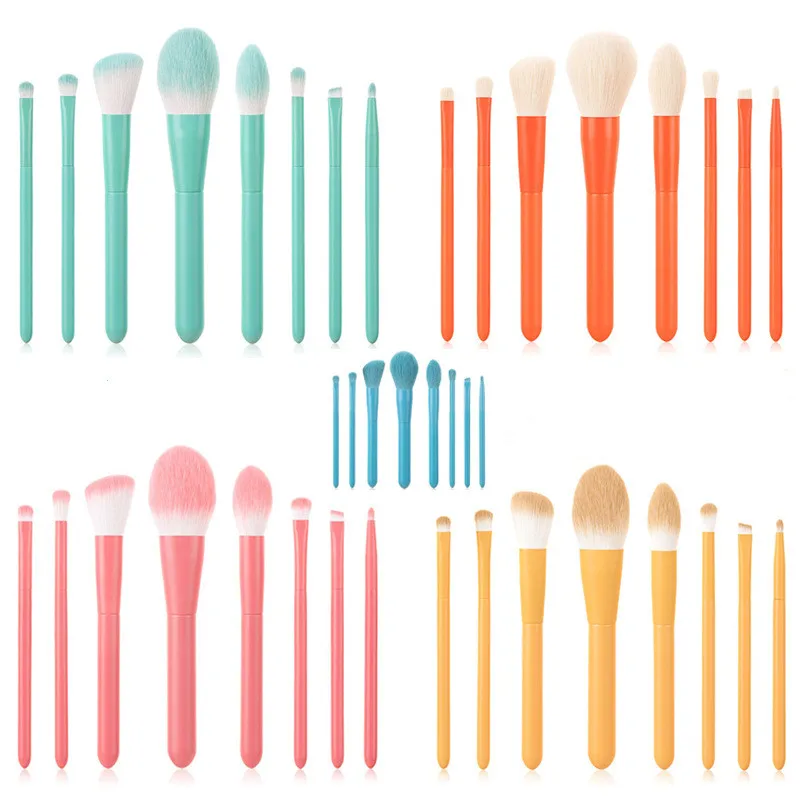 

8PCS Cosmetic Brush Makeup Tools High Quality Accept Private Label Makeup Brushes, Customized color