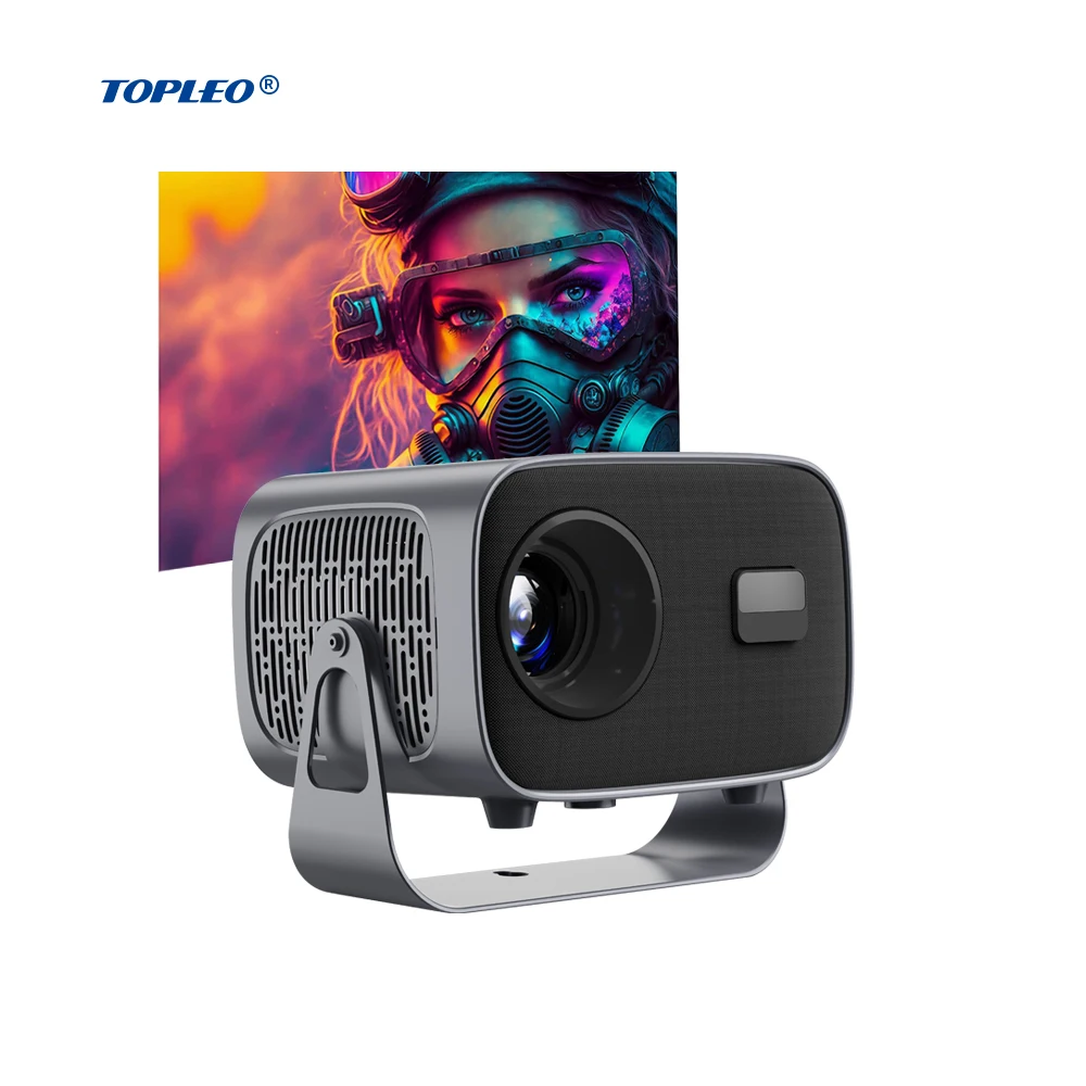 Topleo Android HD beamer portable 4k home smart Android video Native Led Lcd Mini 1080p smart projector