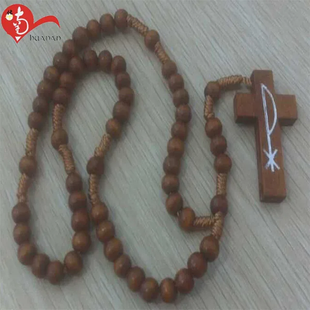 

Wholesale Cheap Christian Wooden fashion Bead Rosary Necklace With Cross, Picture
