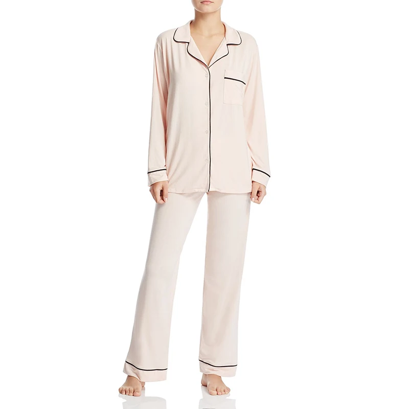 

Wholesale Custom Made Design Your Own Viscose Pajamas Winter Women Set, Customized color