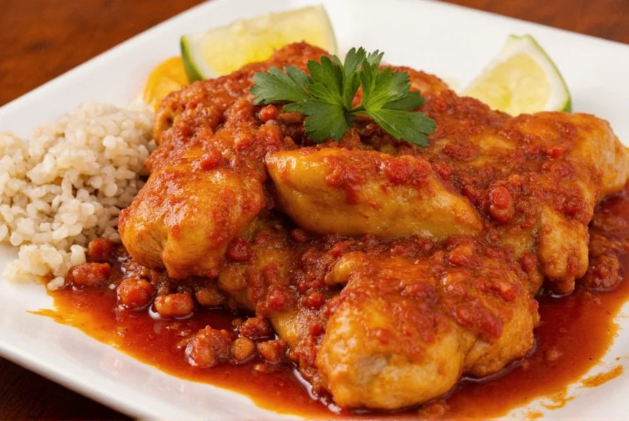 Chicken marinating in achiote mixture