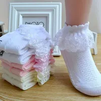 

Custom Cute Frilly Newborn Dress Cotton Lace Ruffle Socks Baby Girl