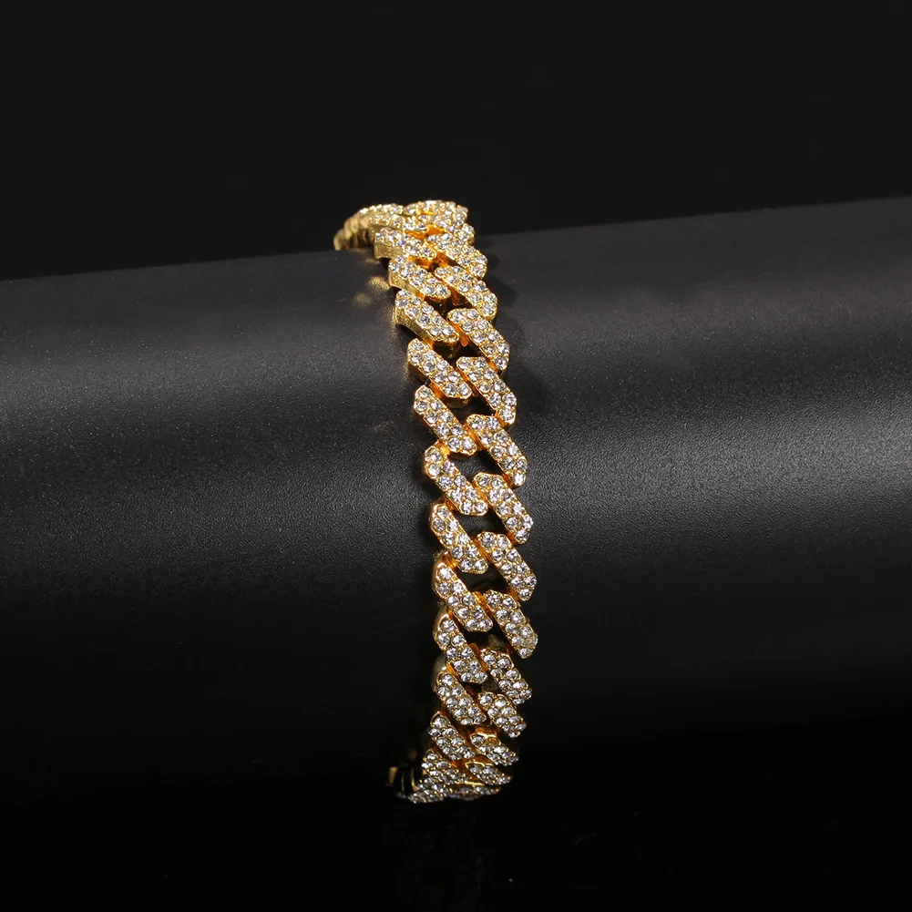 

Bling Hip Hop Gold Silver Miami Cuban Link Diamond Chain jwelery women bts necklace jewelry