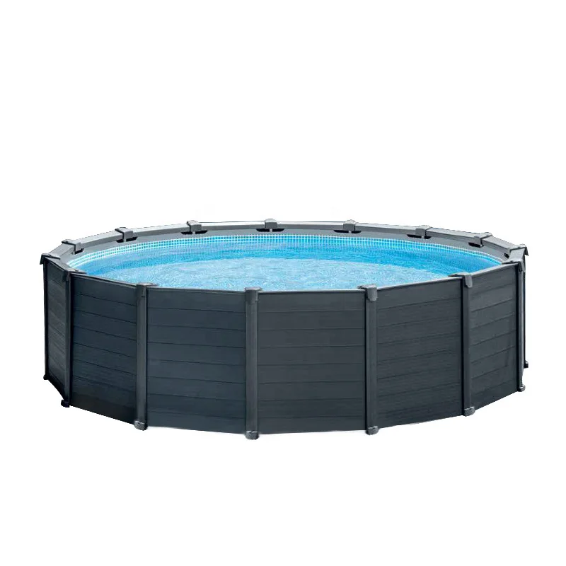 

INTEX 26330 Ultra XTR Frame Pool Set Outdoor Above Ground Round Swimming Pools Family Adult Garden Large Metal frame pools