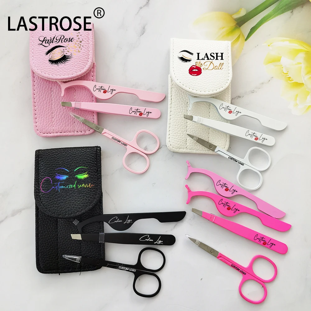 

Top quality stainless steel Eyelash Tools custom logo lash tweezers Eyelash Applicator low moq Lash Tools Set wholesale vendor