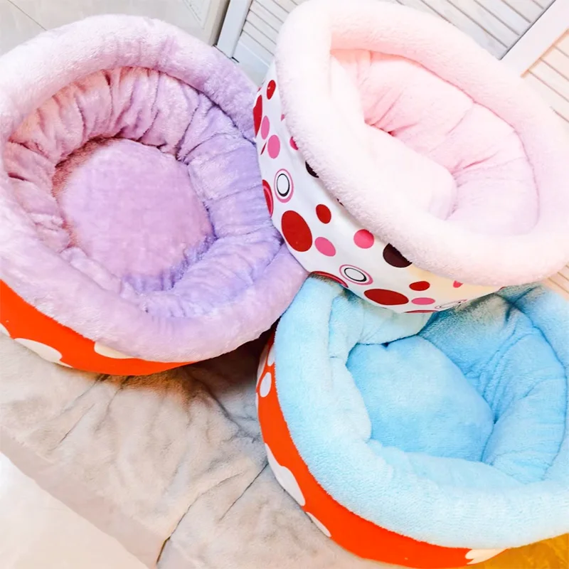 

Round Pet Bed Warm Luxury Comfortable Pet Bed Removable And Washable Dog House