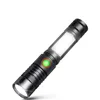Portable Waterproof Zoomable USB Rechargeable XML-T6+COB LED Flashlight Magnetic Base Light Torch With Clip