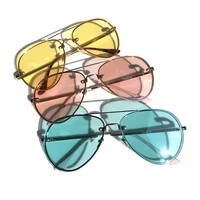 

Superhot Eyewear Fashion Women Tinted Metal Pilot Sunglasses