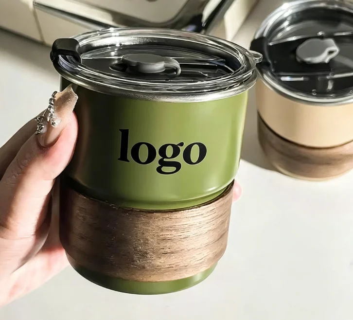 High-Yan Value Niche 304 Stainless Steel Coffee Cup Concentrated Ice American Latte Milk Cup Vacuum Restaurant Beverage Water