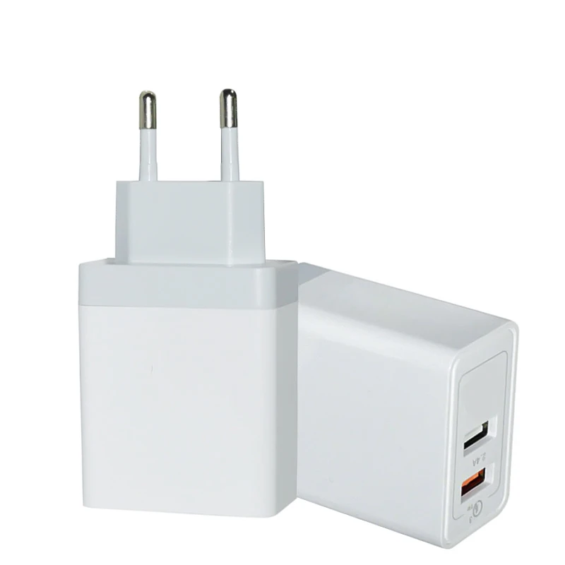 

Universal 5V 3A 2 USB Travel Charger Adapter Wall Portable EU /US Plug Mobile Phone Smart Charger, White/black