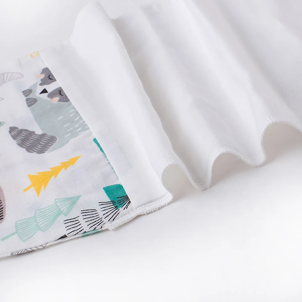 Cute Baby Absorbent Sweat Towel Toddler Soft Gauze Towel Infant Back