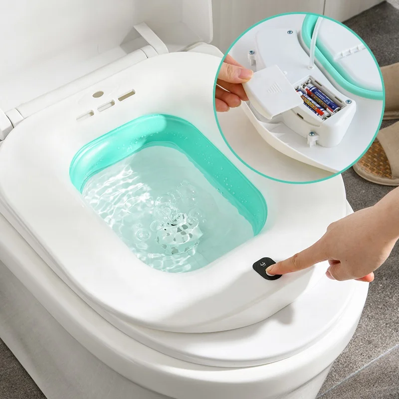 

Private Label Feminine Hygiene Products Travel Toilet Seat Bidet Portable Bidet Travel Toilet Bidet Electric Sitz Bath, White green