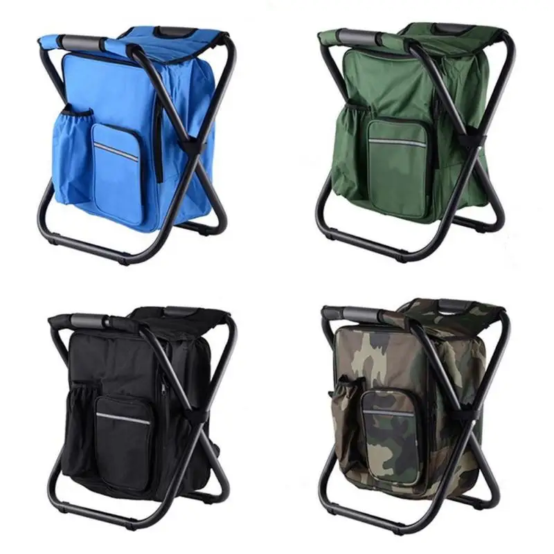 
Camping Backpack Portable Ultralight Fishing Beach STOOL seat with folding Cooler Insulated Picnic chair 