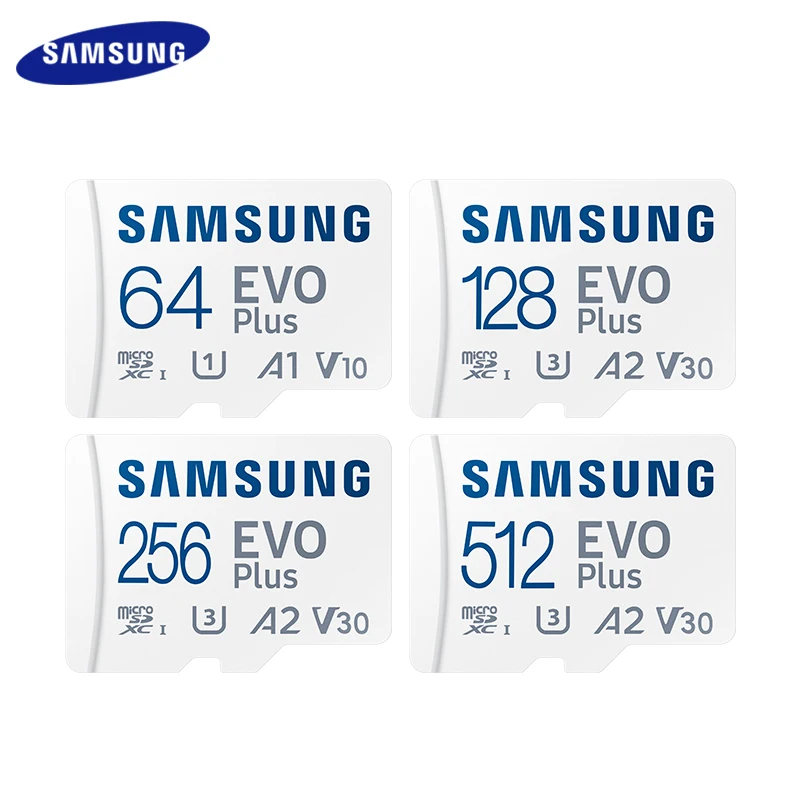 

Original Samsung EVO Plus Micro TF Flash sd card 128GB 256GB 512GB A2 U3 V30 memory card up to 130m/s 64GB U1 C10 for Phone