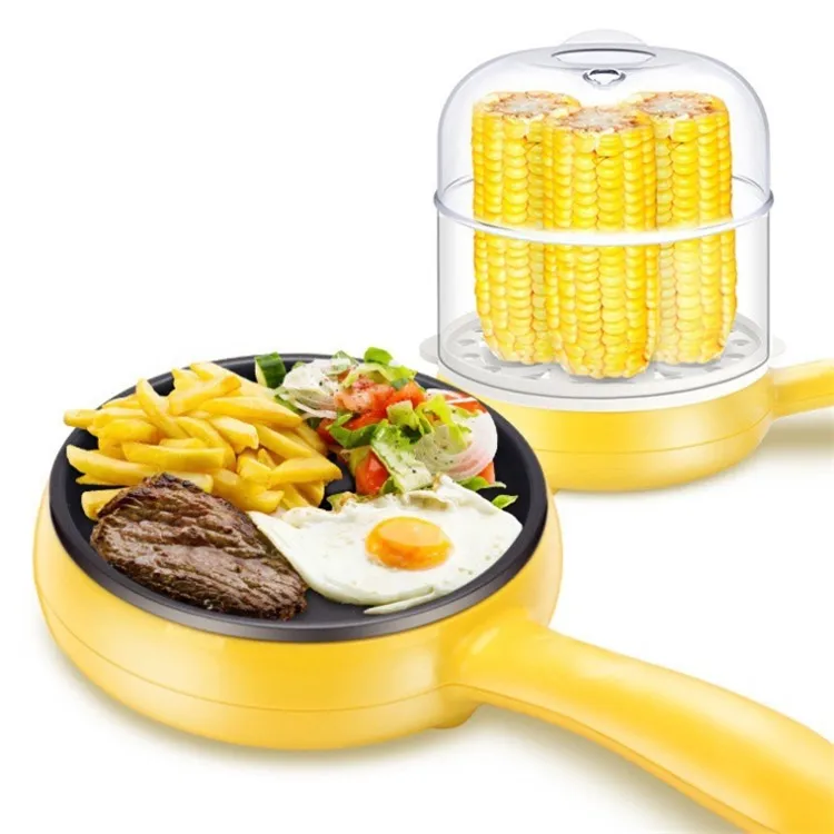 

Electric hot pot multifunctional household small electric pot smart mini noodle cooking pot student dormitory small cooking pot, Pink+yellow+blue