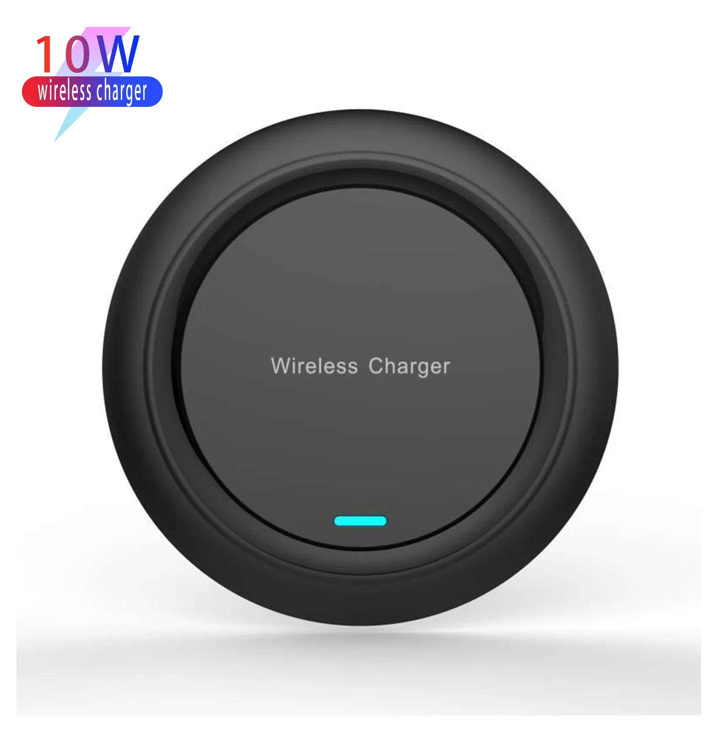 

Fast Charging 10W Wireless charging Cell Phone Charging Pad Battery Charger For Mobile Phone Charger chargeur sans fil, White/black