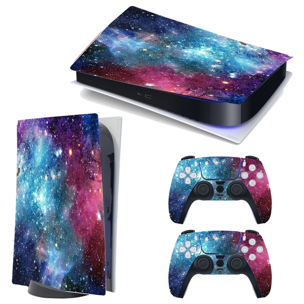 

Hot Selling Sleeve Vinyl Decals Cover Console and 2 Controllers PS5 Skin Sticker, As picture
