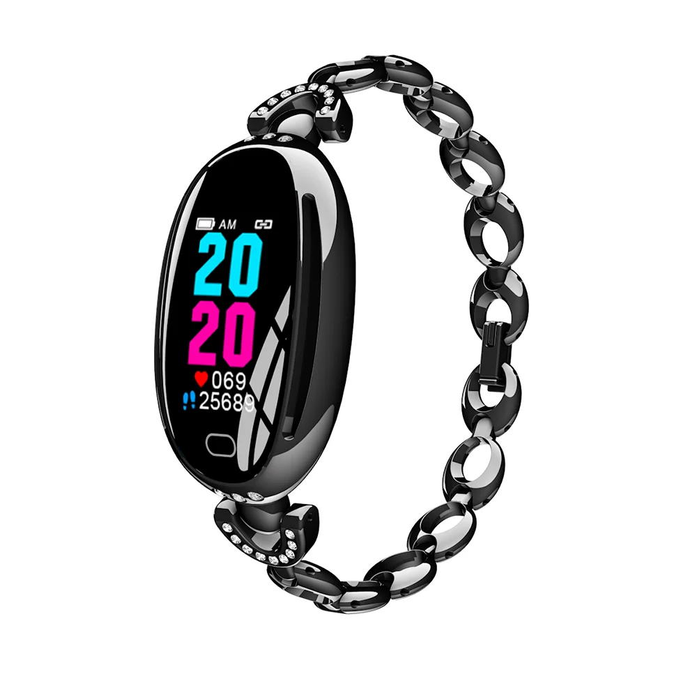 

Factory direct 0.96 inch color screen E68 ladies heart rate and blood pressure watch
