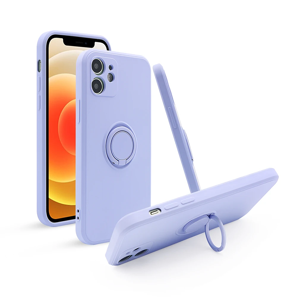 

Carbon fiber TPU cell phone case back cover with bracket and buckle ring suitable phone case for Mi NOTE9S/ NOTE9 PRO, As picture