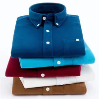 

Hot selling blank long sleeve corduroy shirts for men custom logo printing polo shirts men 100% poly multi-color men%27s+shirts