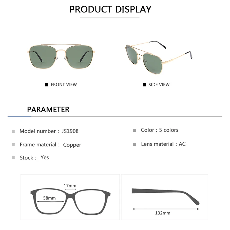 EUGENIA  china supplier  custom OEM oversize sun glasses metal sunglasses 2020