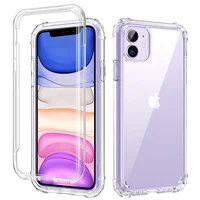 

Clear Soft TPU Cover For iPhone 11 Transparent 2 in 1 Hybrid Case for iPhone 11